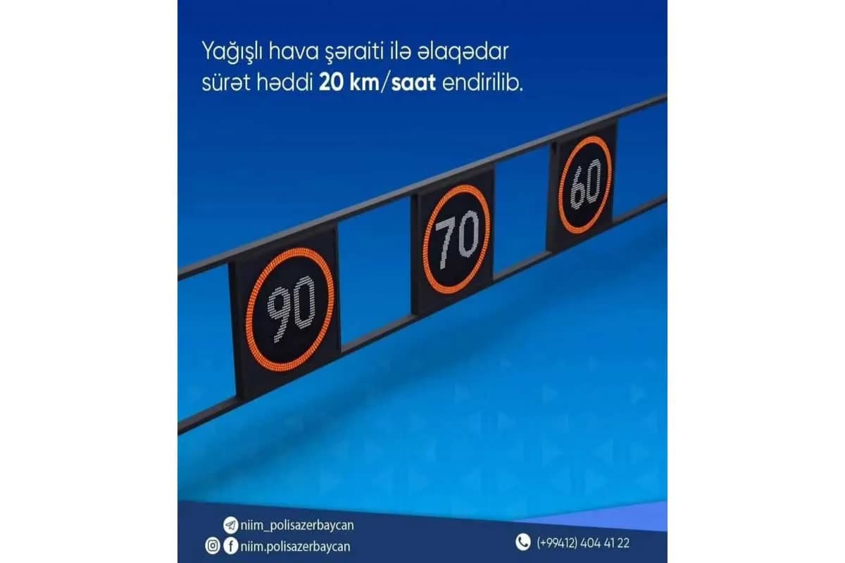 Bakıda Zığ-Hava Limanı yolunda sürət həddi əvvəlki vəziyyətinə qayıtdı