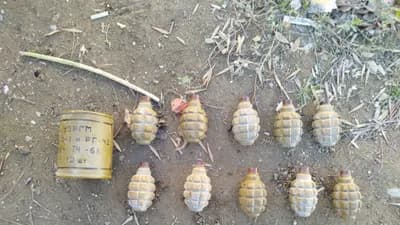 Binəqədidə FHN əməliyyatı: 10 ədəd F-1 qumbarası zərərsizləşdirilib