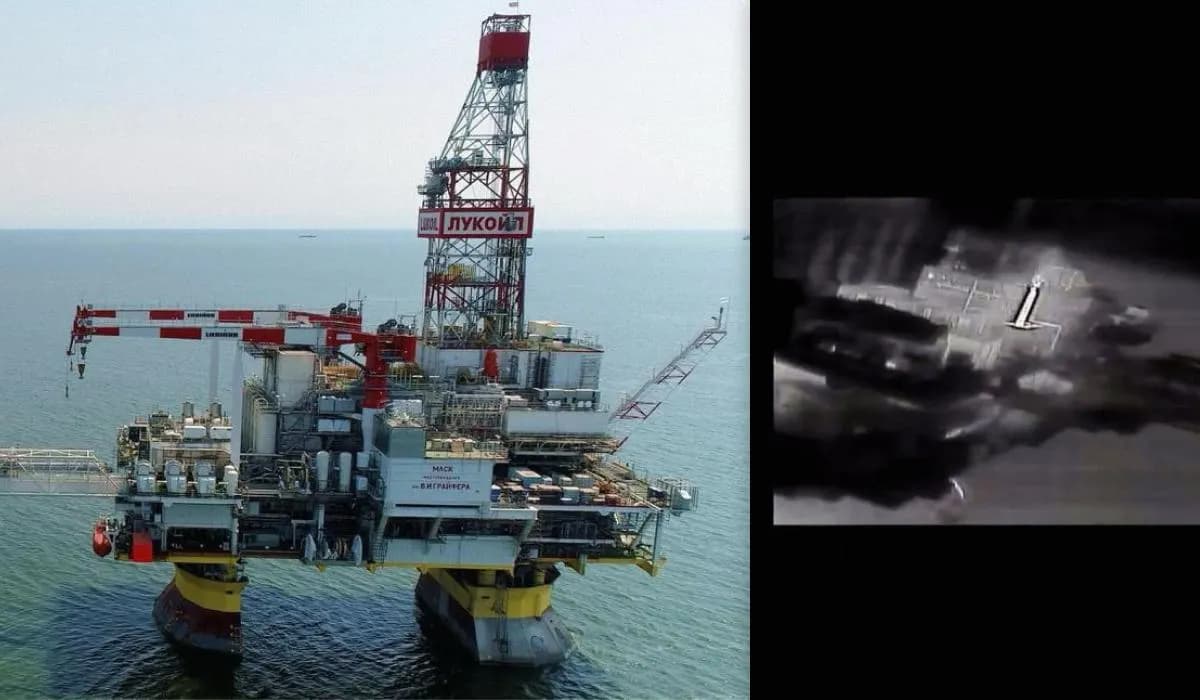 Ukrayna Xəzərdəki Rusiya Neft Platformasını Vurdu: "Lukoil" Hədəfdə!
