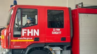 Sumqayıtda yanğınsöndürənlər gənclərə peşələrini nümayiş etdirdilər