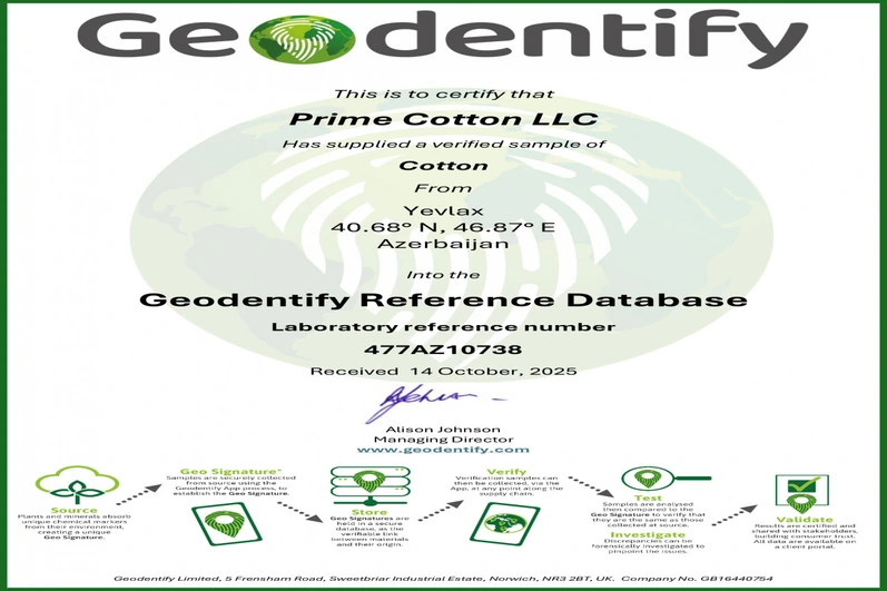 «Prime Cotton»dan yenilik: Pambığın mənşəyi artıq elmi üsulla təsdiqlənir