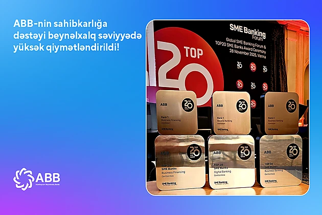 ABB Orta Asiyada Sahibkarlığı Maliyyələşdirən Ən Yaxşı Bank Seçildi!