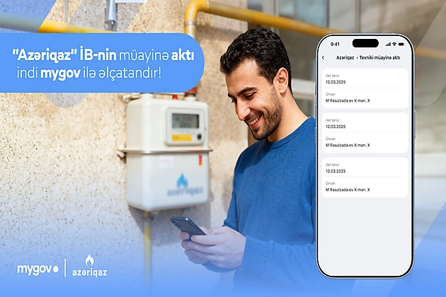 Qaz Təchizatı Aktları "MyGov"-da: Yeni Rəqəmsal İmkan